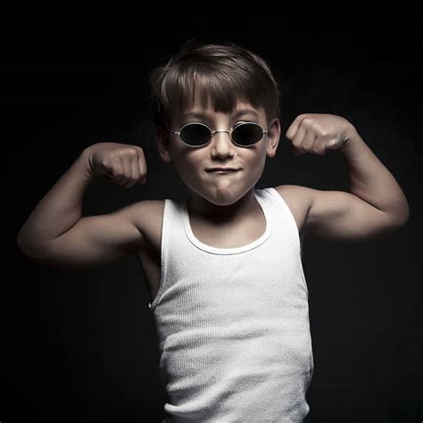 Little Boys Bicep Flexing Muscles Human Muscle Pictures Images And