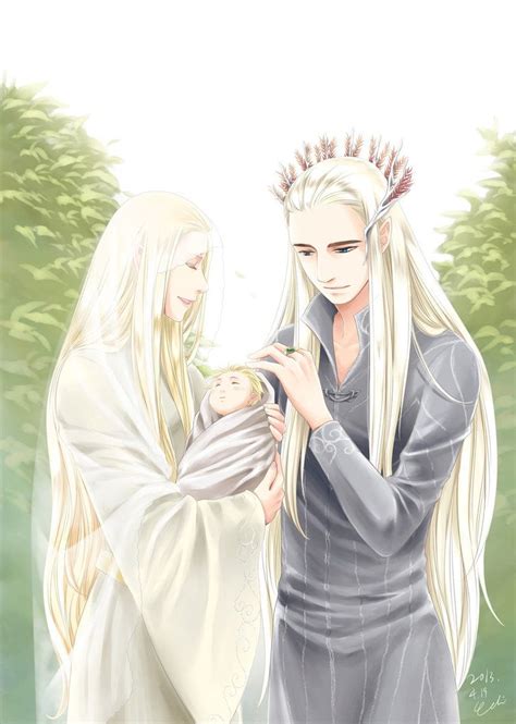 Thranduil And The Queen With Newborn Legolas By Eclie On Deviantart