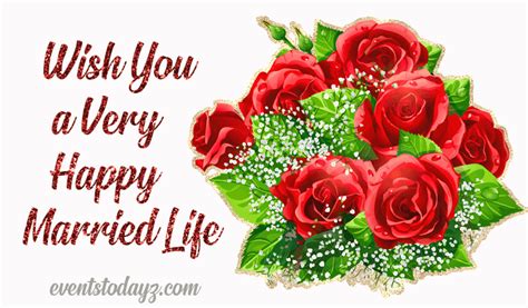 Happy Married Life  Animations With Wishes And Messages Happy Marriage