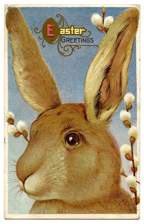 Old Easter Bunny Pictures Vintage Easter Graphic Beautiful Big