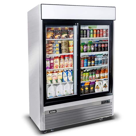 Beverage Merchandiser Refrigerator Kitma 448 Cuft 2 Sliding Glass