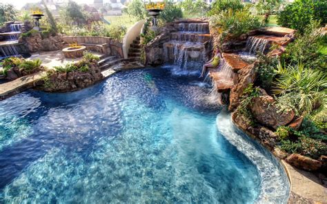 Simple Luxury Pools With Waterfalls With New Ideas Home Decorating Ideas