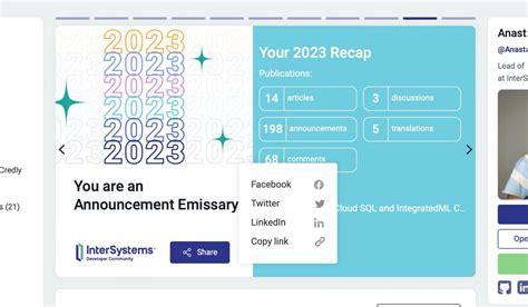 Your Year 2023 In Numbers Intersystems Developer Community Developer