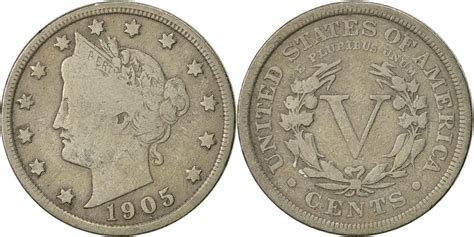 United States Liberty Nickel 5 Cents 1905 Us Mint Philadelphia