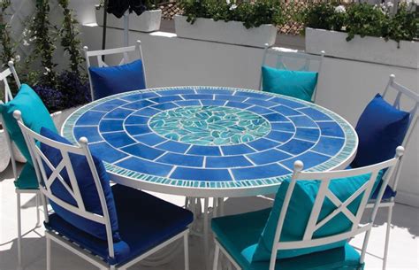 Maybe you would like to learn more about one of these? Outdoor dining table - mosaic table - jungle leaves ...