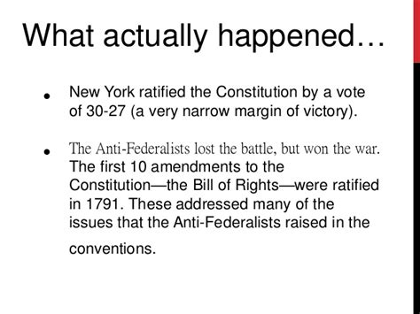 They were afraid the british would take over again. Federalists v anti federalists