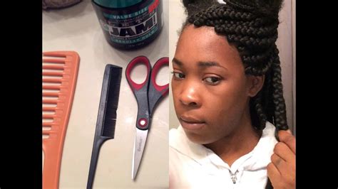 This way, you don't damage your hair as would happen if you use a comb. How To Box Braid Your Own Hair| Step by Step - YouTube