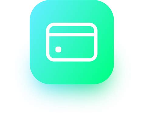 Credit Card Icon In Square Gradient Colors Payment Card Signs