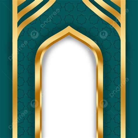 Islam Border Clipart Png Images Islamic Border Ramadhan Green And Gold