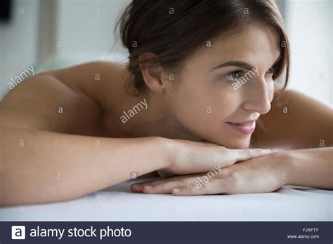 Caucasian Woman Laying On Massage Table Hi Res Stock Photography And Images Alamy
