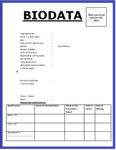 simple biodata format word   biodata format