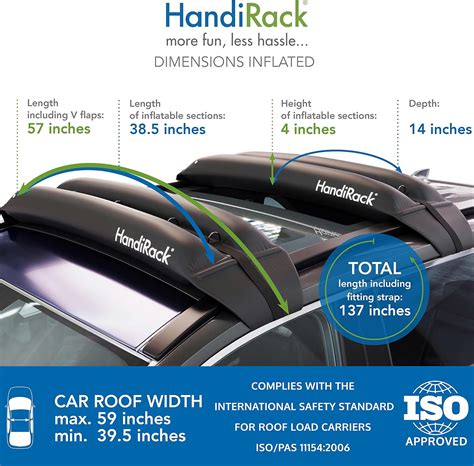 Handirack Universal Inflatable Soft Roof Rack Bars For Hauling Kayaks