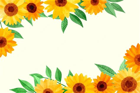 Sunflower Cartoon Wallpapers Wallpaper Cave