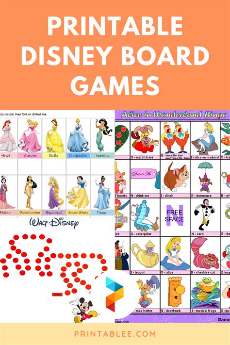 Disney Board Games 6 Free Pdf Printables Printablee