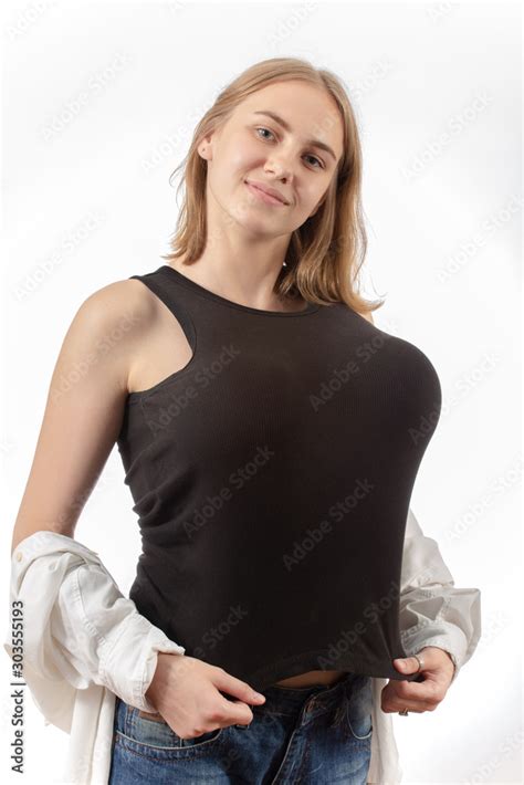 Girl With Big Breast Stock Photo Adobe Stock
