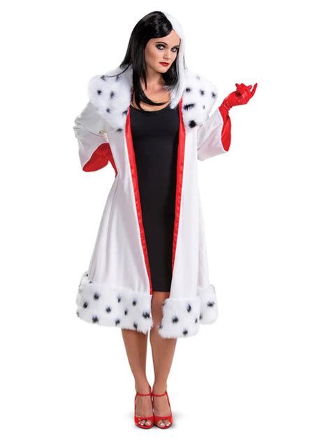 Disney Villains Cruella Ladies Fancy Dress Costume Fancy Dress Costume