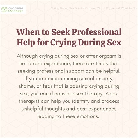 Crying During Sex Is It Normal And Why Does It Happen