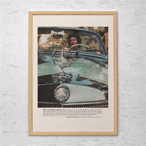Classic Car Ad Vintage Car Poster Retro Car Ad Mid Century Etsy
