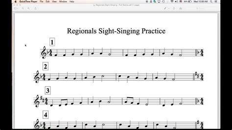 Regionals Sight Singing Practice Youtube