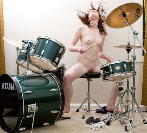 Naked Girls Playing Drums
