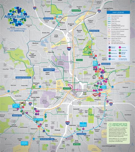 Atlanta Beltline Trail Maps 2020 Digital Edition 1 Miasto 2077
