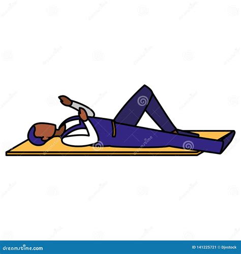 Mechanic Worker Lying Down Working Stock Vector Illustration Of