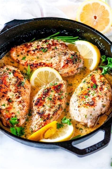 Skillet Lemon Garlic Butter Chicken Aberdeens Kitchen Recipe