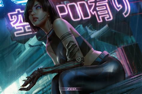 Sci Fi Cyberpunk Hd Wallpaper By Z Ed