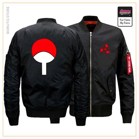 Naruto Jackets Naruto Bomber Jacket Akatsuki Red Cloud Pattern Nm0108