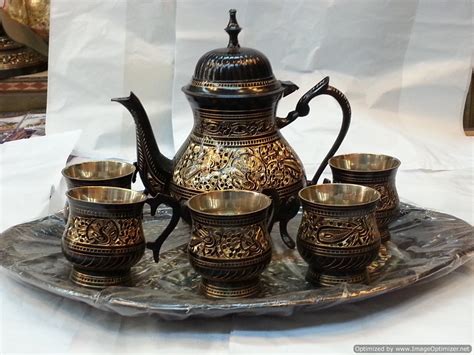 This Indian Metal Brass Tea Cup Set Brings A Royal Feel To The Way You