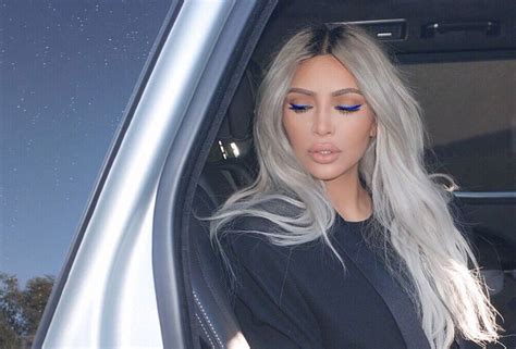after spotting kim kardashian wearing electric blue eyeliner we are obsessed with how good it