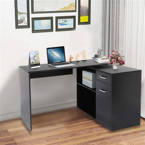 Buy Kehaoy Rotating Corner Computer Desk Modern L Shaped Home