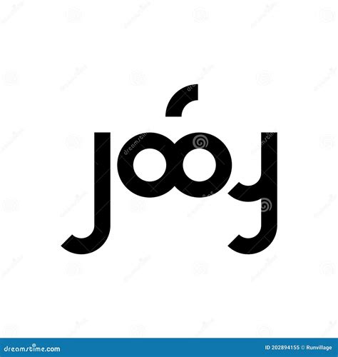 Logotype About Joy With Infinity Symbol Stock Vector Illustration Of