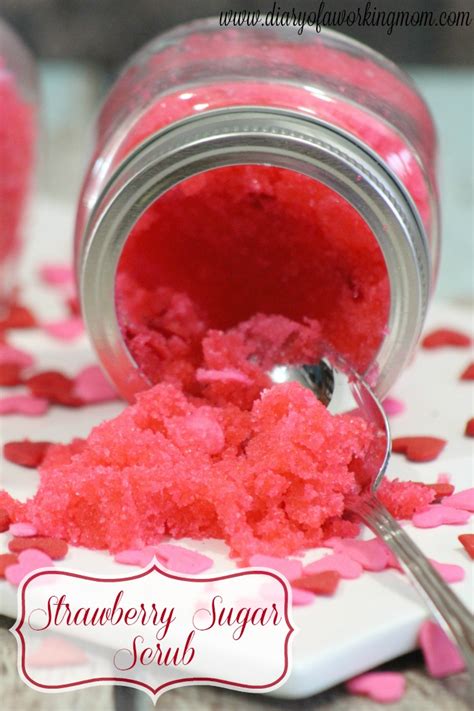 Diy Valentines Day Strawberry Sugar Scrub Recipe Diary Of A Working