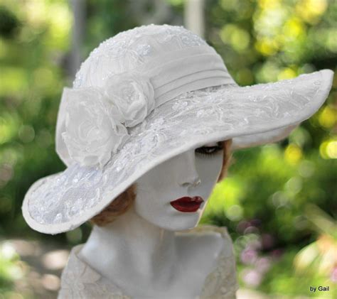 Bridal Hat Wide Brim Summer Hat Formal Hat Garden Party Etsy