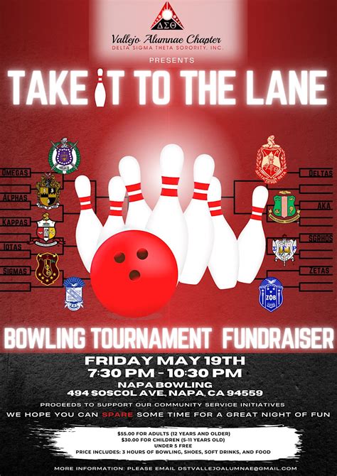 Take It To The Lanes Bowling Fundraiser Napa Bowling Center May 19