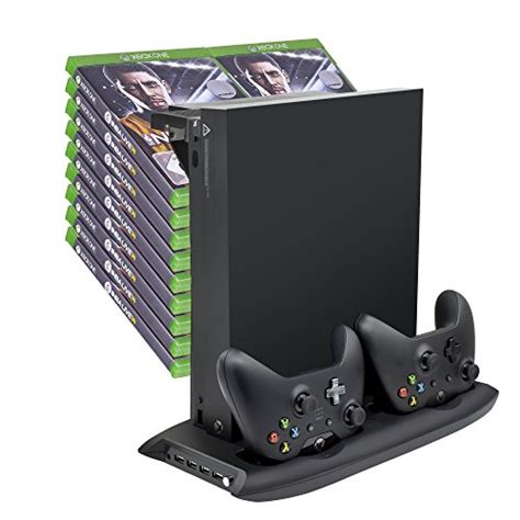 Zadii Xbox One X Vertical Stand Cooling Fan With Dual Controller