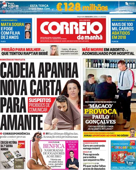 Capa Correio Da Manhã 5 Fevereiro 2019 Capasjornaispt