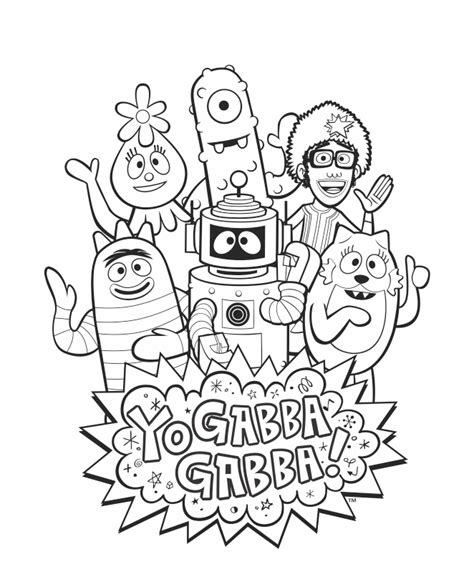 Collection of yo gabba gabba coloring book (48) yo gabba gabba coloring pages free printable scooby doo color pages Yo Gabba Gabba!