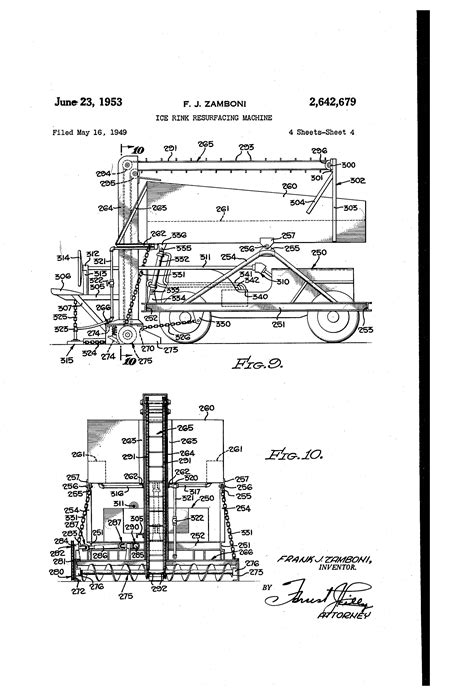 Patent Of The Day Ice Rink Resurfacing Machine Zamboni