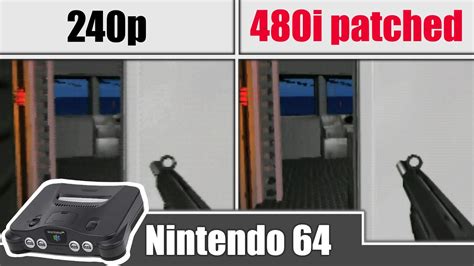 Comparison Goldeneye 007 240p Vs 480i Patched On Nintendo 64