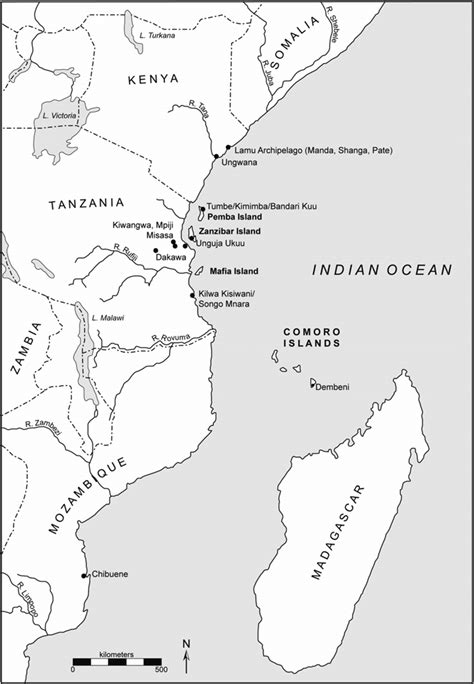 1 Map Of The Eastern African Coast With Sites Mentioned In The Text