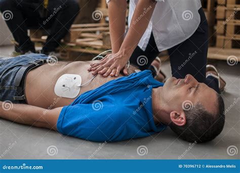 Cardiac Massage Stock Photo Image Of Unconscious Massage 70396712