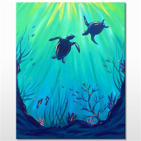 Turtle Acrylic Painting