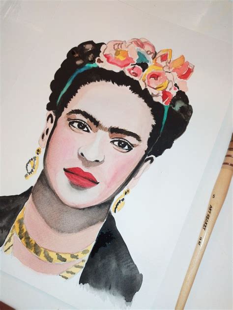 Feel free to explore, study and enjoy paintings with paintingvalley.com. Watercolor of Frida Kahlo | Original painting design ...