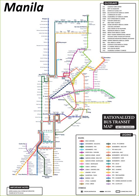 Manila Bus Transit Map - Ontheworldmap.com