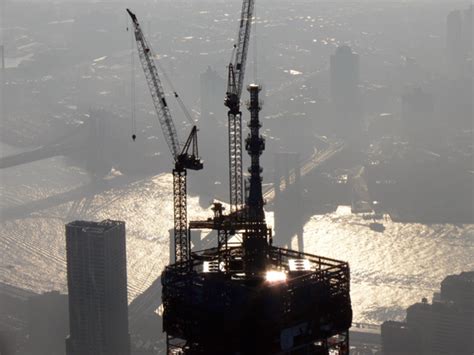 Antenna Construction Update At One World Trade Center