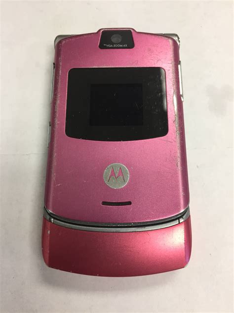 Lot Of 5 Motorola Razr V3 Pink Cellular Phone As Is No Bat Ebay