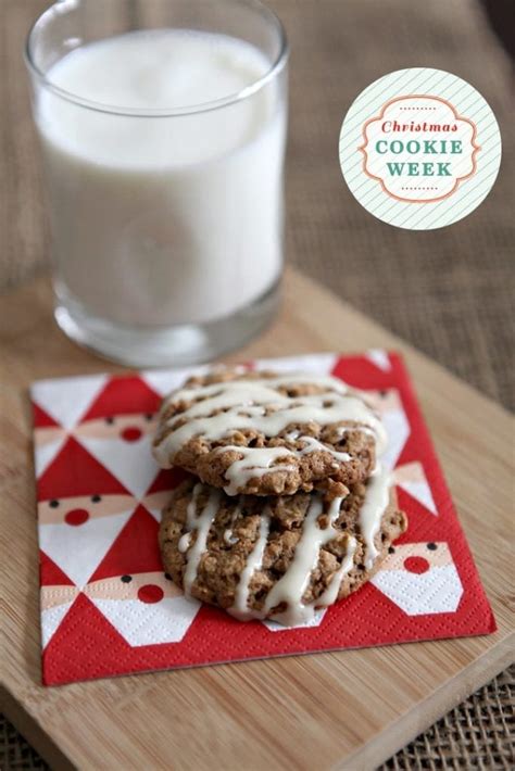 Oatmeal Cinnamon Cookies With Maple Cream Cheese Glaze The Speckled