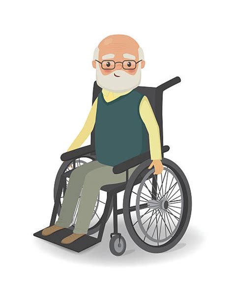 Wheelchair Man Portrait Illustrations Royalty Free Vector Graphics